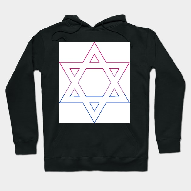 Star of David (bi pride edition) Hoodie by ThePureAudacity